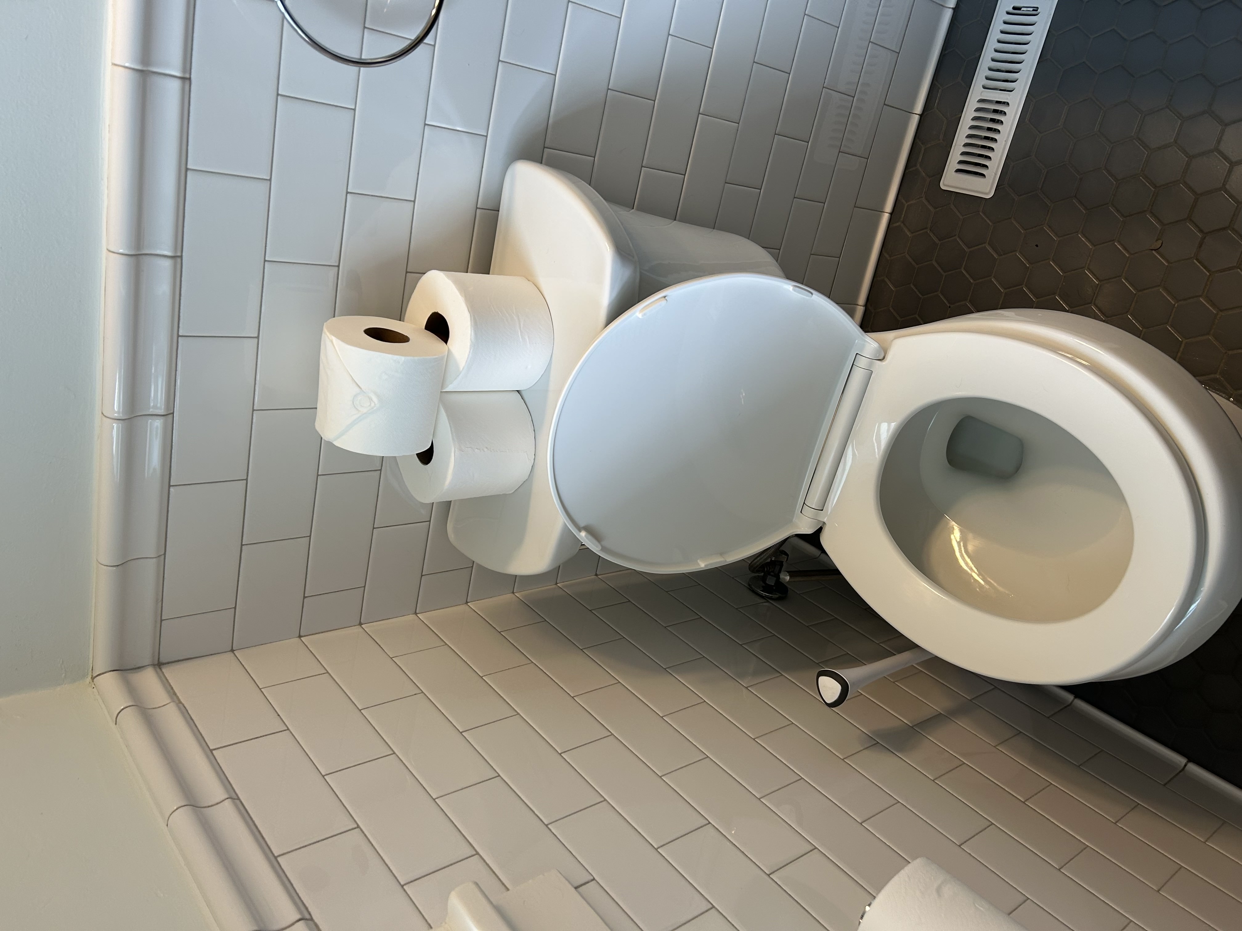 Clean toilet after cleaning